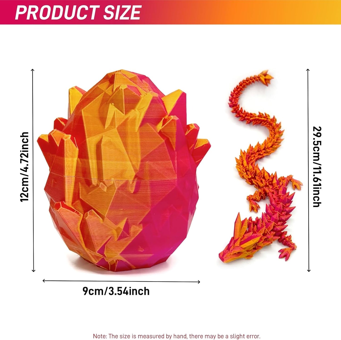 3D Printed Dragon Egg, Easter Eggs Mythical Dragon Eggs with Dragon Inside