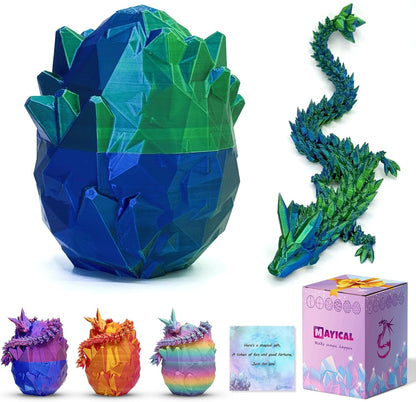 3D Printed Dragon Egg, Easter Eggs Mythical Dragon Eggs with Dragon Inside
