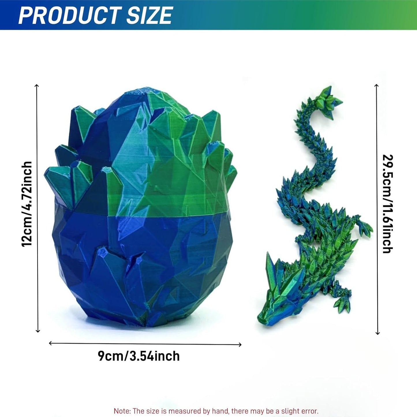 3D Printed Dragon Egg, Easter Eggs Mythical Dragon Eggs with Dragon Inside