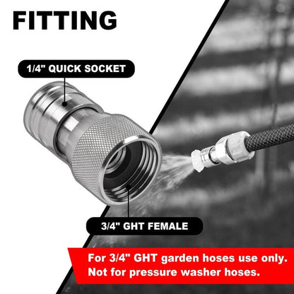 Garden Hose to Mini Power Washer Adapter-3/4" GHT to 1/4"