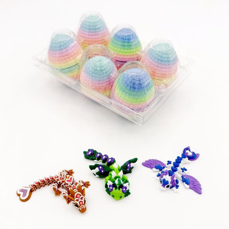 🔥Last Day 49% OFF -6 Brightly Colored Dragon Eggs with Mystery Dragon