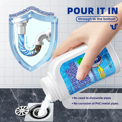 🚿Pipeline Dredging Agent – Powerful 320ml Drain Cleaner for Kitchen & Bathroom Pipes 🚿