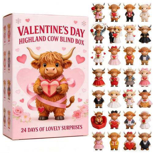 🔥🔥New Year 50% Off--🐮Highland Cow Valentine’s Calendar 2026💘✨