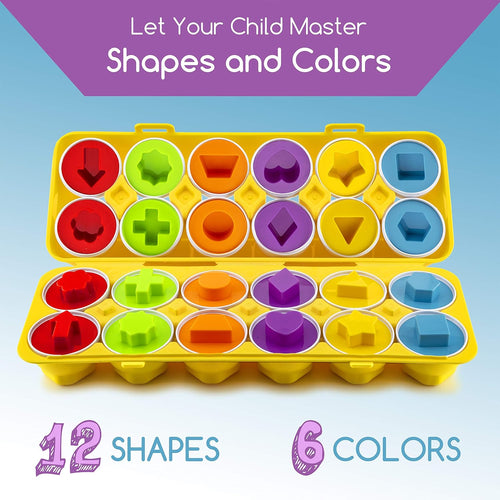 🔥Last Day Sale 49% OFF🔥12-Piece Color & Shape Sorting Egg Toy Set