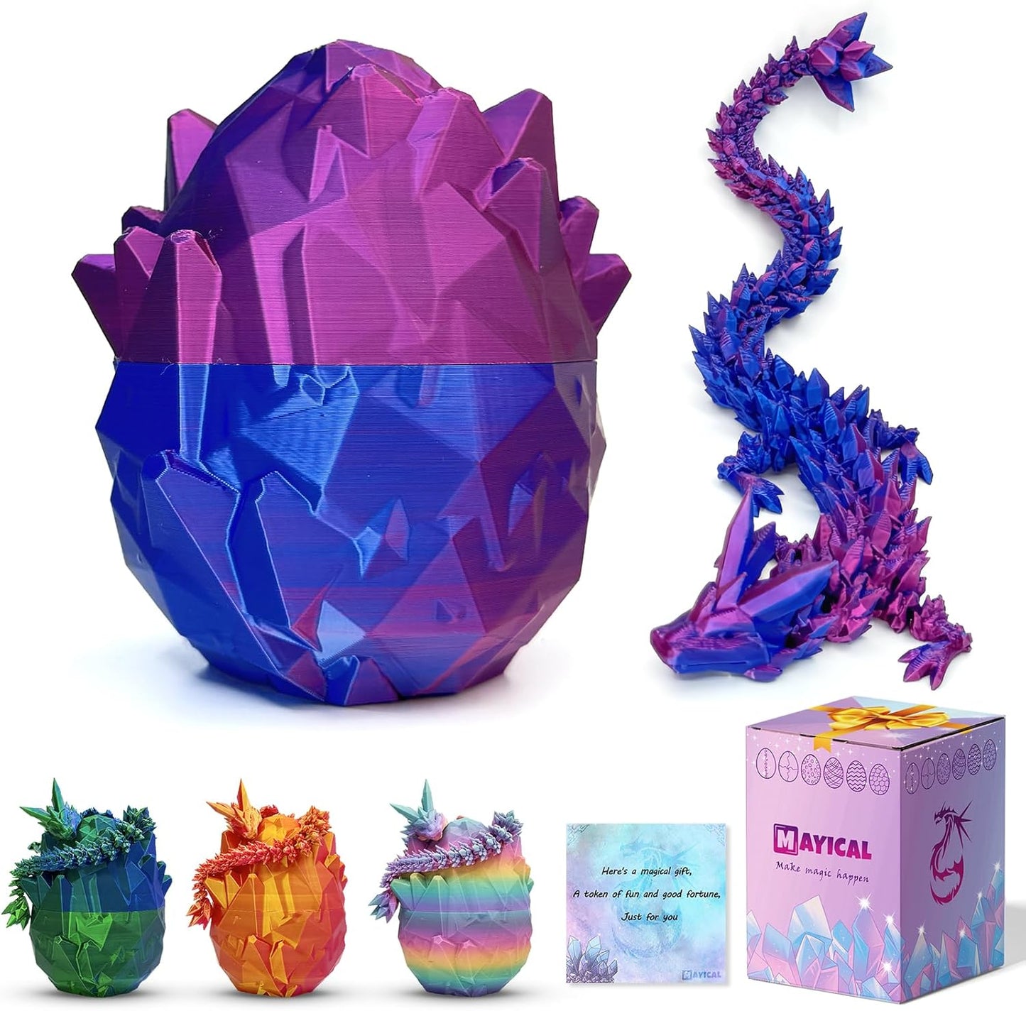 3D Printed Dragon Egg, Easter Eggs Mythical Dragon Eggs with Dragon Inside