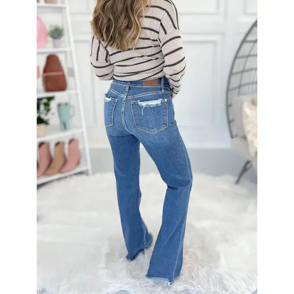 🏆LAST DAY SALE 50% OFF🔥👖Holy Grail Tummy Control Bootcut Jeans Pants - Buy 2 Free Shipping