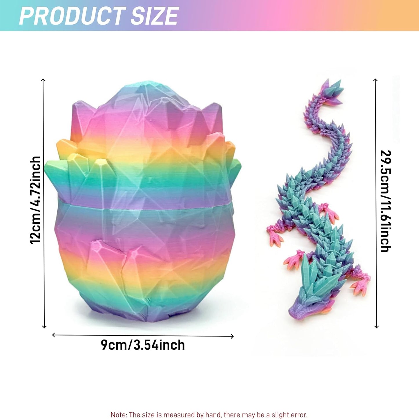 3D Printed Dragon Egg, Easter Eggs Mythical Dragon Eggs with Dragon Inside