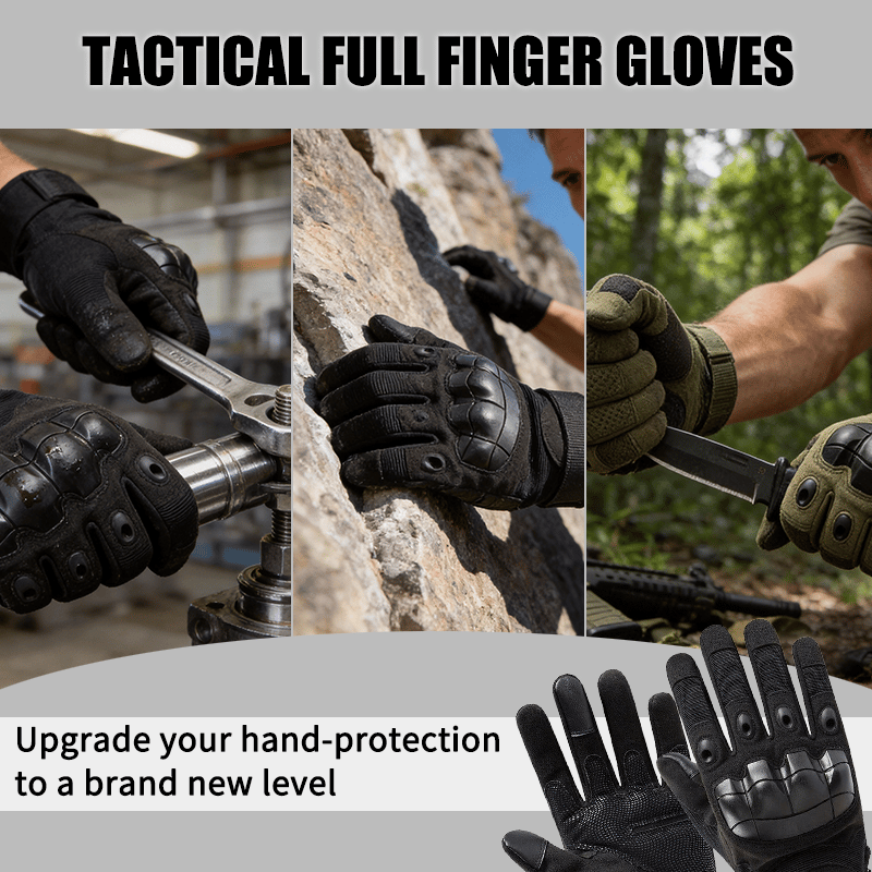 (🎁Last Day 49% OFF)🧤Tactical Full Finger Gloves with Soft Knuckle Protection