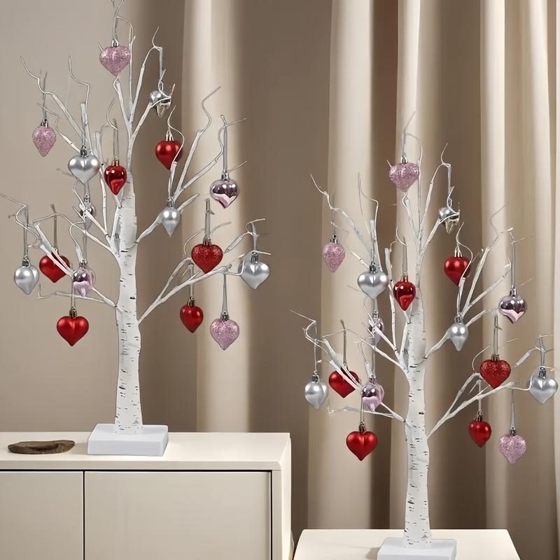 Romantic Heart-Shaped Birch Tree Lamp