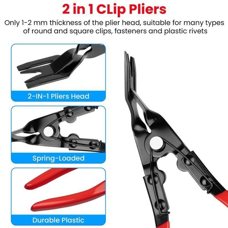 Automotive Electrical Disconnect Pliers Kit,Auto Repair Plier,High-Carbon Steel Connector Separator 60 ° Pliers,Hose Clamp Plier,Car Trim Clip Removal Pliers,Plug Release Tool and Wire Terminal Removal