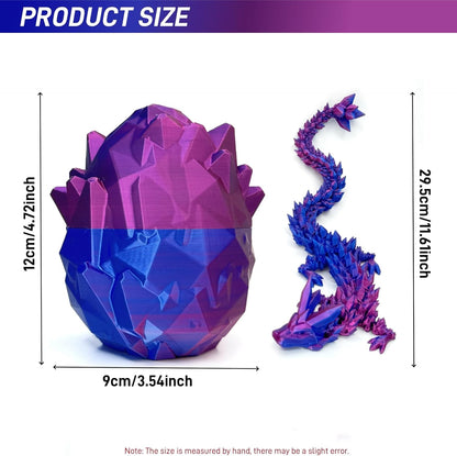 3D Printed Dragon Egg, Easter Eggs Mythical Dragon Eggs with Dragon Inside