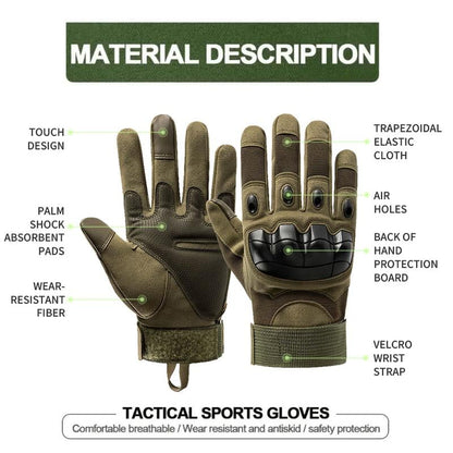 (🎁Last Day 49% OFF)🧤Tactical Full Finger Gloves with Soft Knuckle Protection